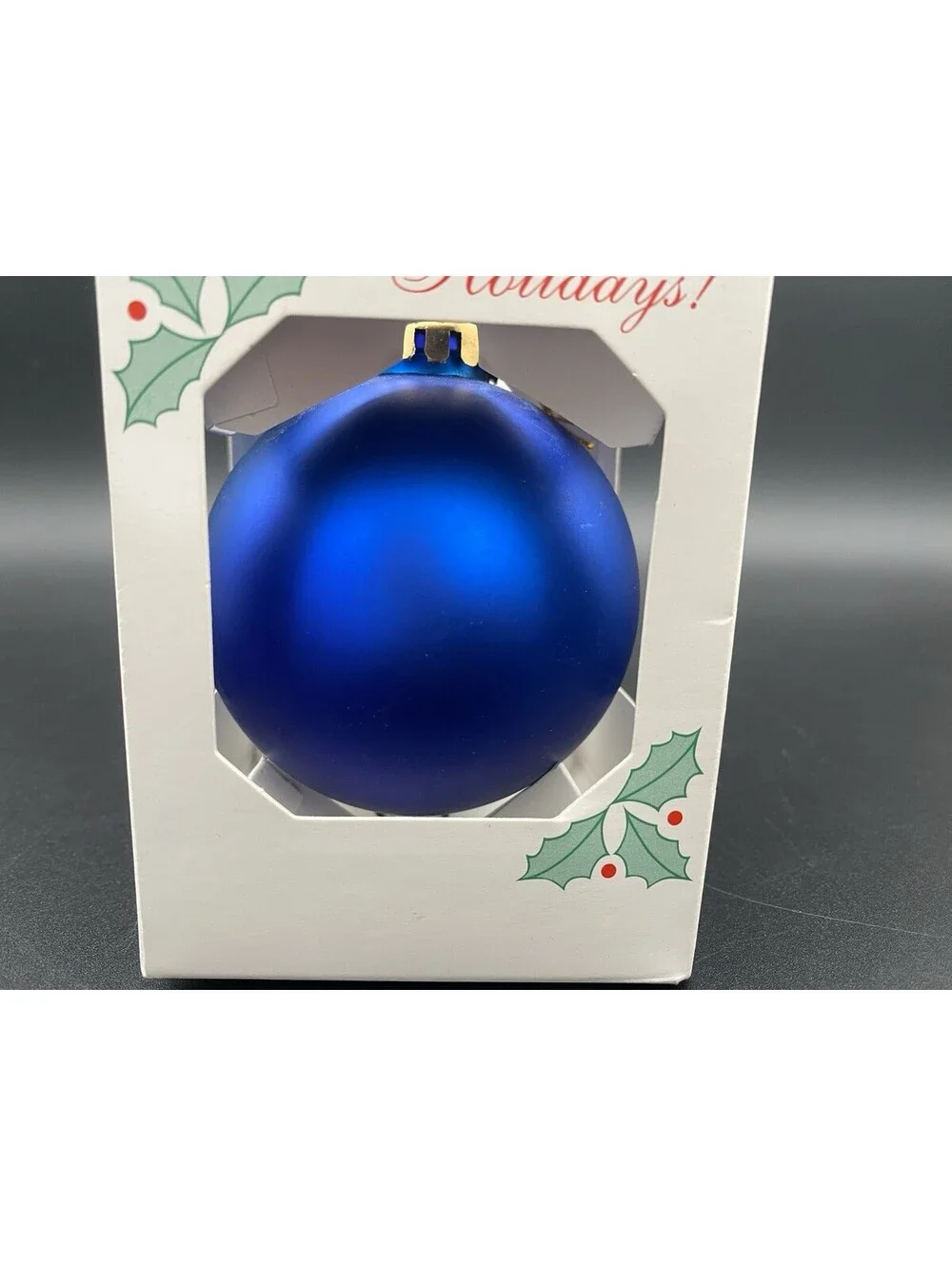 Happy Holidays! Blue Goodwill Ball Christmas Ornament
